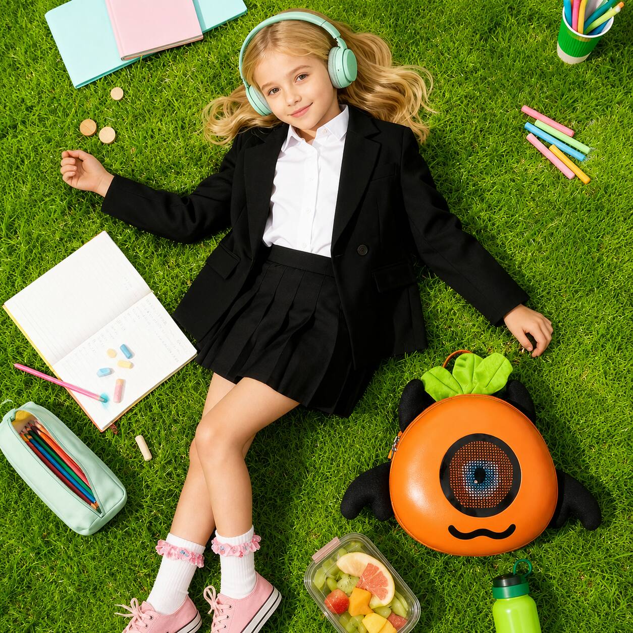 Alt View 1. Loheer - Kids LED Smart Backpack with Programmable Pixel Display, Bluetooth App Control and USB Power - Orange - red.