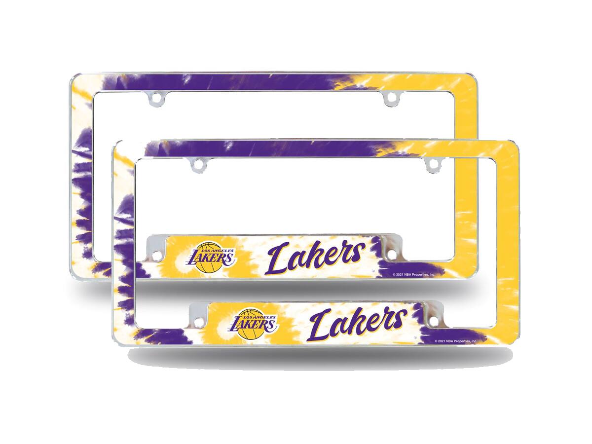 Los Angeles Lakers Chrome Metal (Set of 2) License Plate Frames