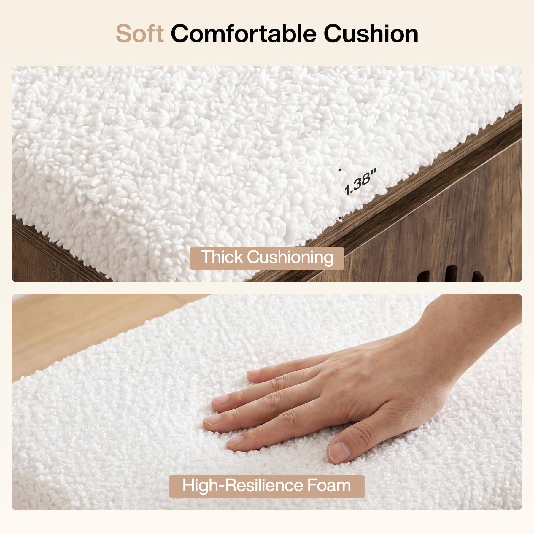 Soft Comfortable Cushion

1.38" Thick Cushioning

High-Resilience Foam