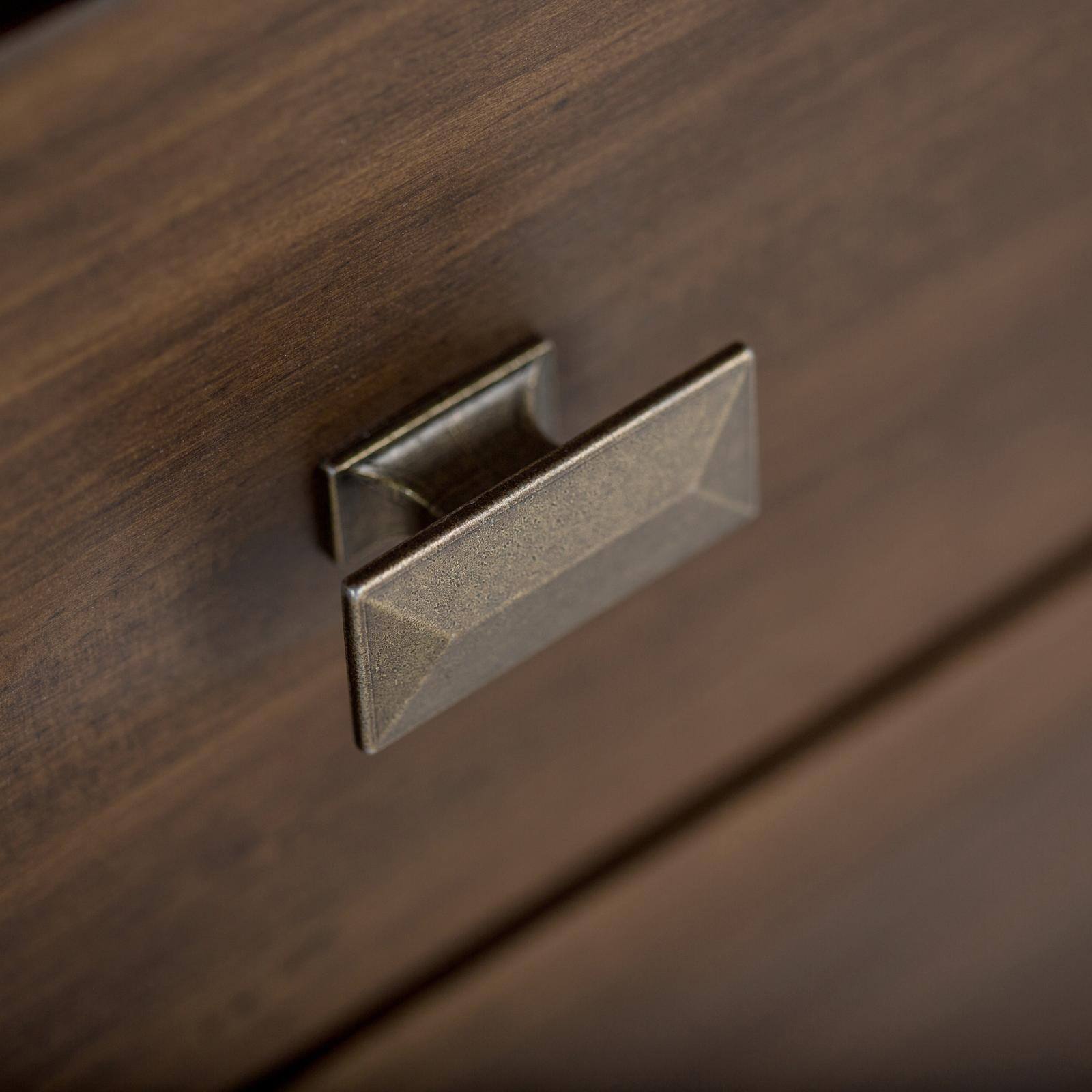 Alt View 2. Spaco - Spaco Tall Solid Wood TV Stand for 60" TV,53" Wide Entertainment Center Media Console with 2 Drawers,Glass Door Cabinets - Dark Brown.