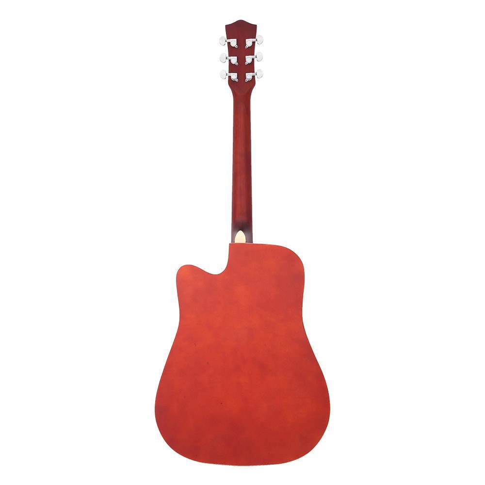 Alt View 4. Winado - 41'' Full Size Folk Guitar, Notch Spruce Panel Matte Edging Acoustic Cutaway Guitar Kit Set.