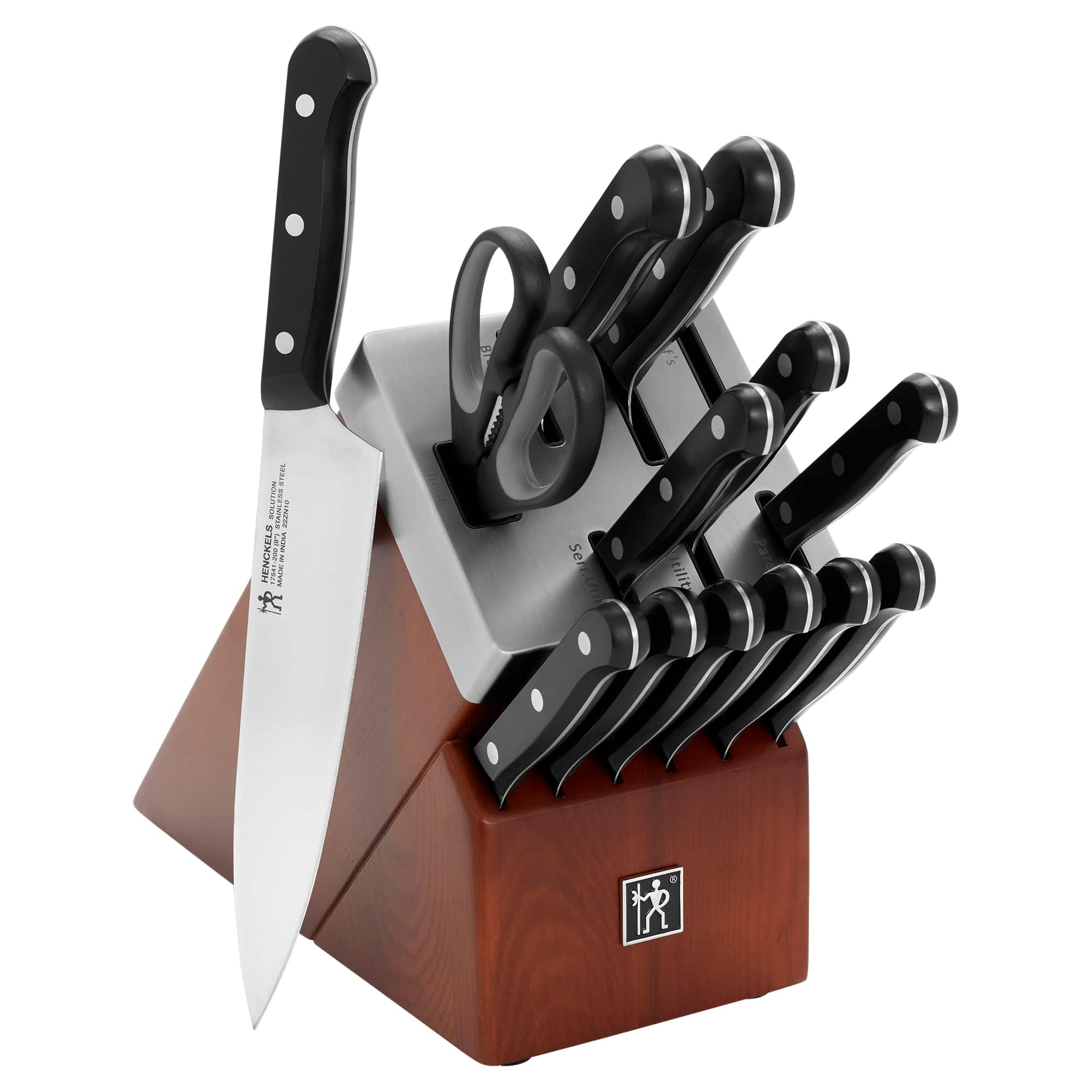 Henckels - Solution 14-pc Self-Sharpening Knife Block Set - Brown price history on PriceWatchPro