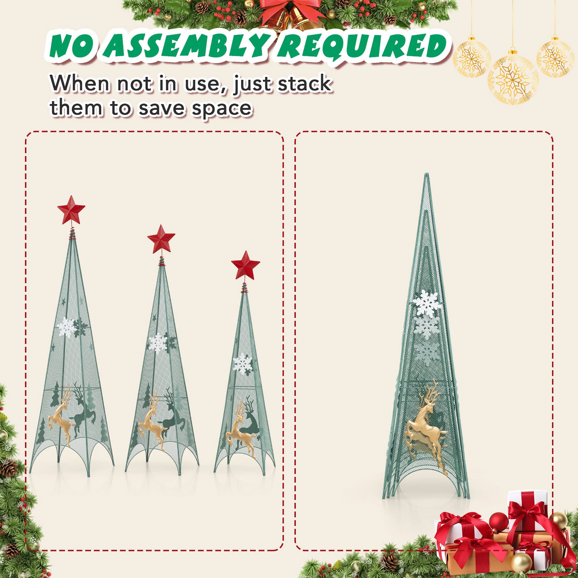 NO ASSEMBLY REQUIRED  
When not in use, just stack them to save space