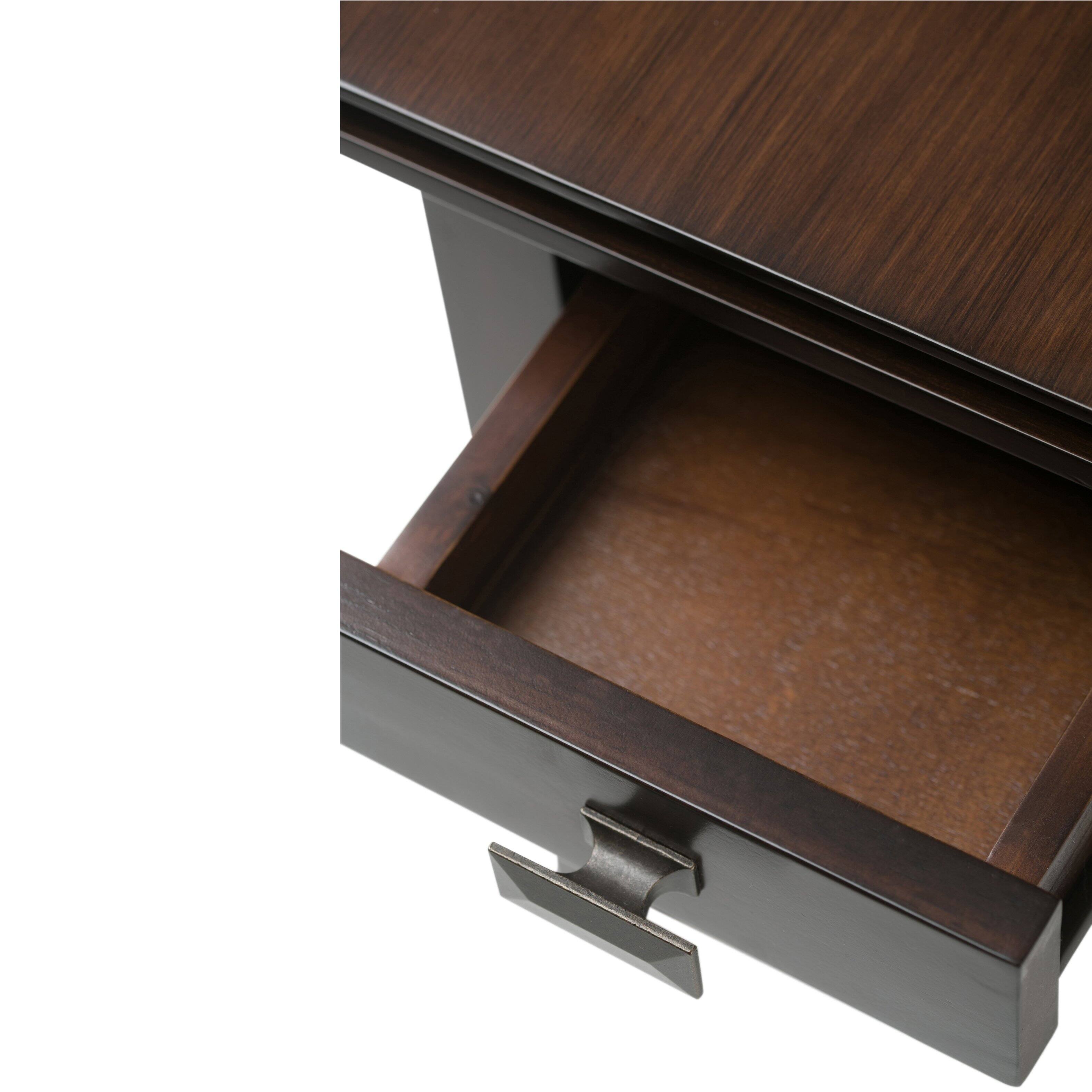 Alt View 2. Simpli Home - Artisan 14 inch Narrow Side Table (Set of 2) - Russet Brown.