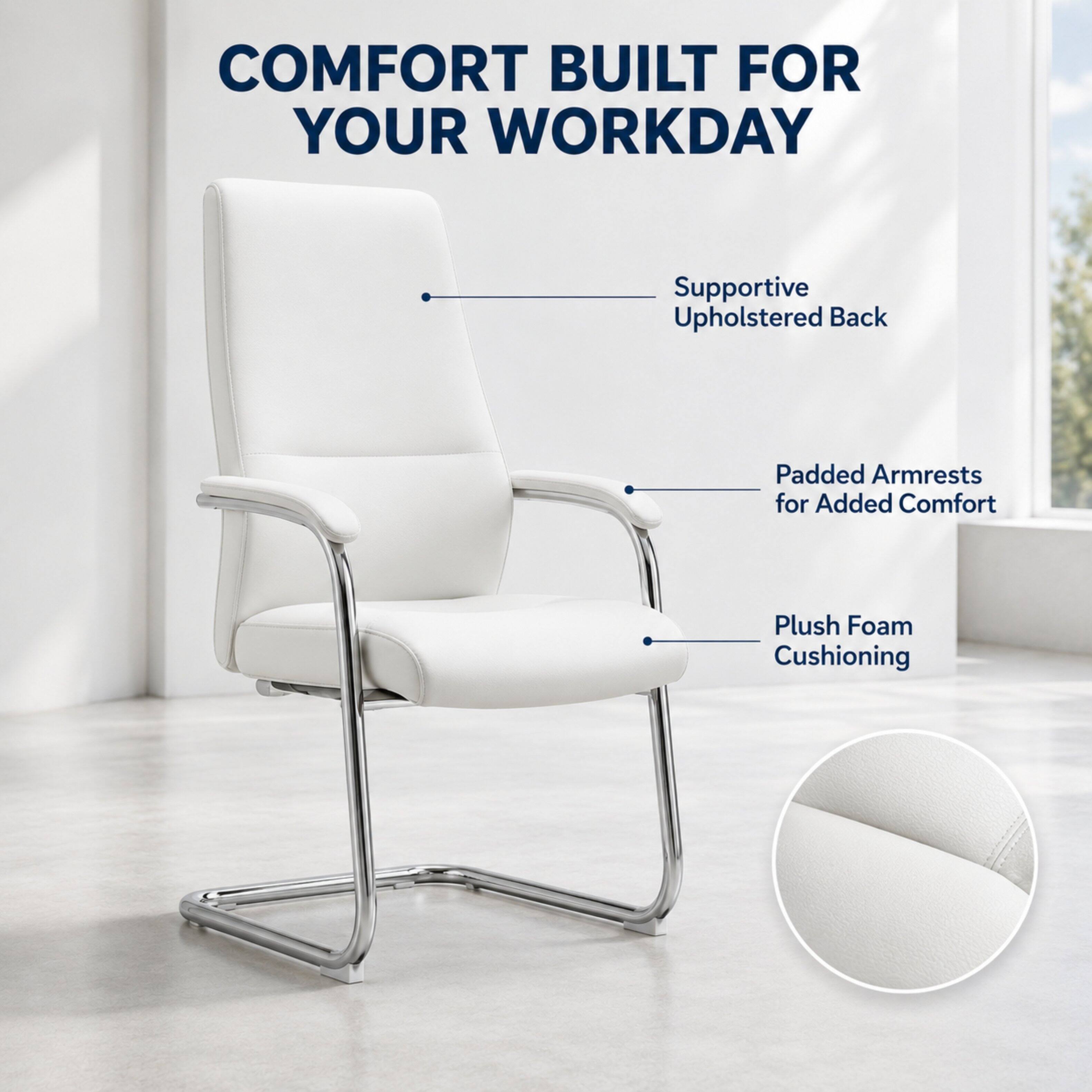 COMFORT BUILT FOR YOUR WORKDAY

- Supportive Upholstered Back
- Padded Armrests for Added Comfort
- Plush Foam Cushioning