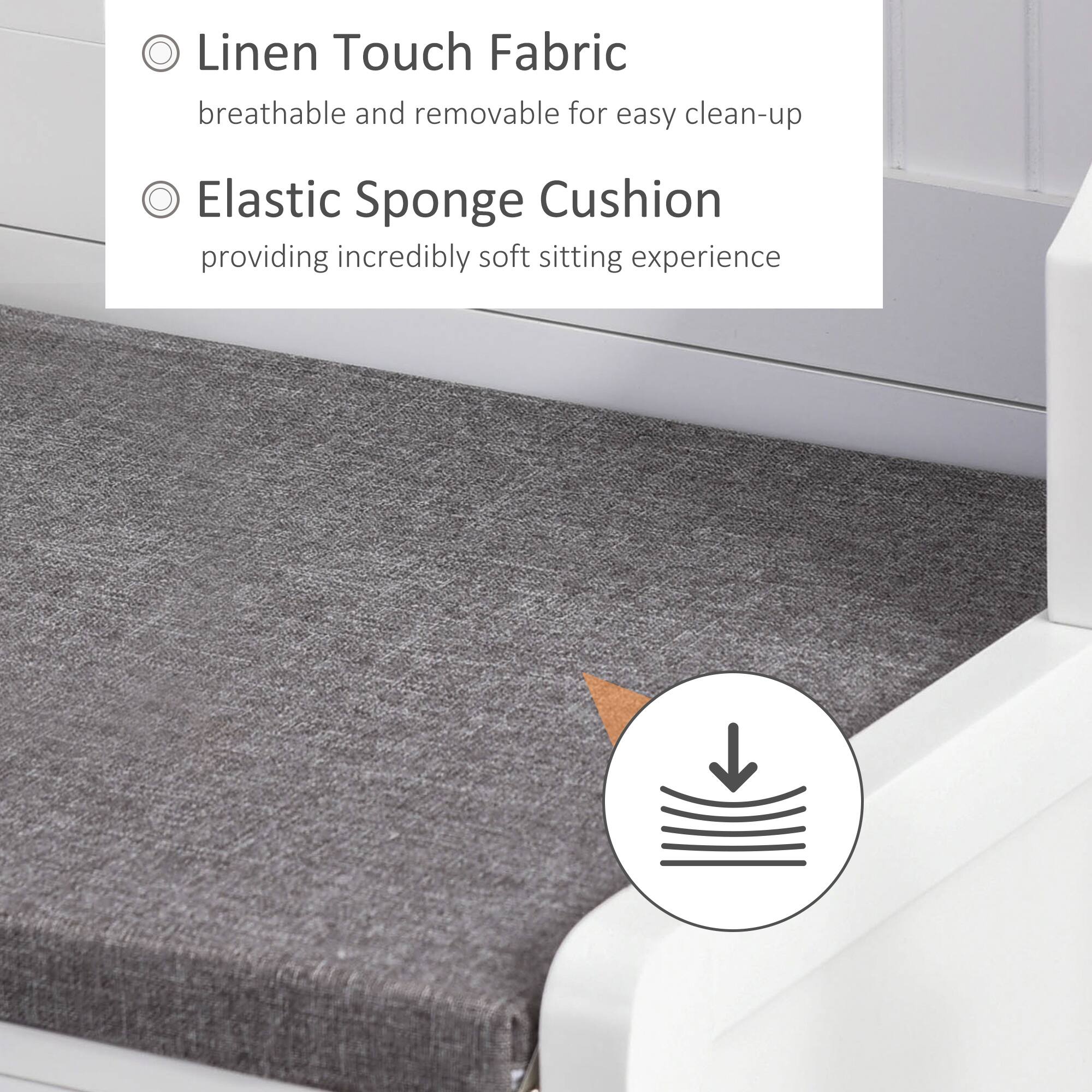 Linen Touch Fabric
Elastic Sponge Cushion