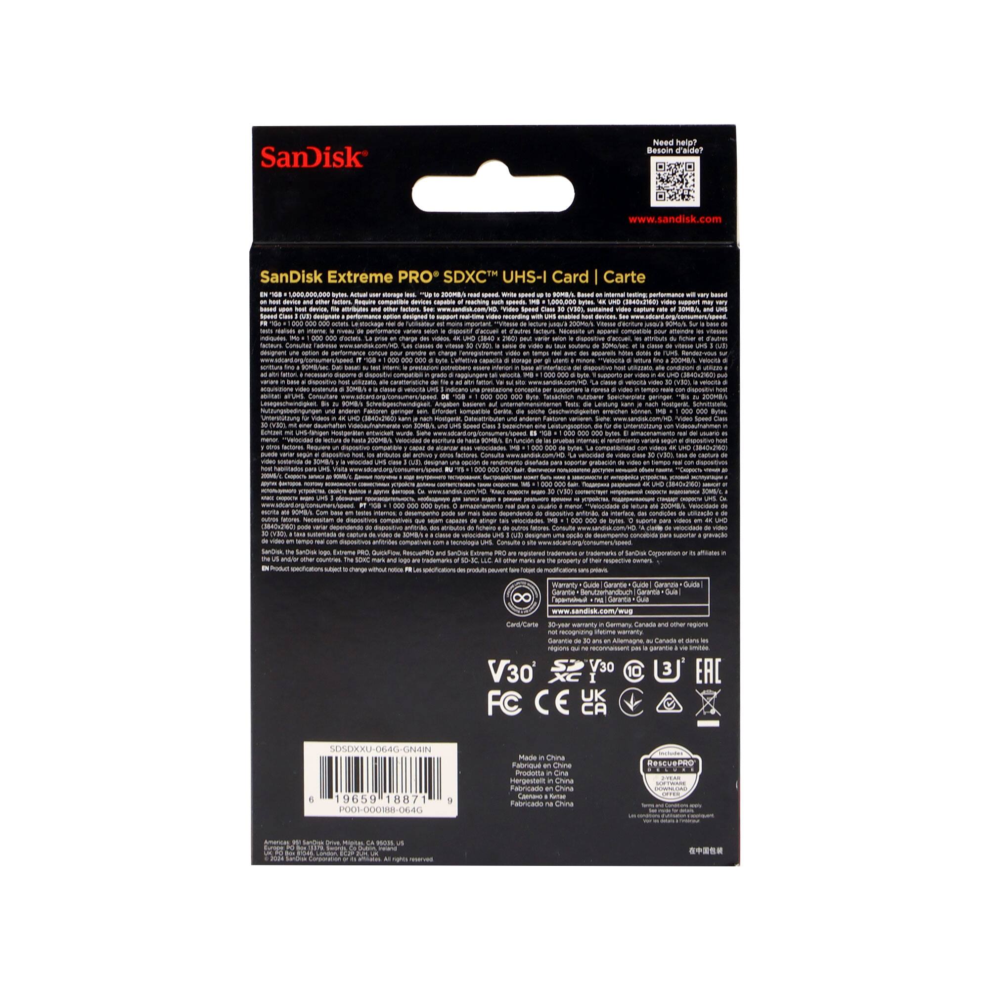 SanDisk Extreme PRO* SDXC™ UHS-I Card | Carte

Need help?  
Besoin d'aide?  
www.sandisk.com

SanDisk Extreme PRO* SDXC™ UHS-I Card  
1000.200.00 wrapo IS NE - - - - - - - - - - - - - - - - - - - - - - - - - - - - - - - - - - - - - - - - - - - - - - - - - - - - - - - - - - - - - - - - - - - - - - - - - - - - - - - - - - - - - - - - - - - - - - - - - - - - - - - - - - - - - - - - - - - - - - - - - - - - - - - - - - - - - - - - - - - - - - - - - - - - - - - - - - - - - - - - - - - - - - - - - - - - - - - - - - - - - - - - - - - - - - - - - - -