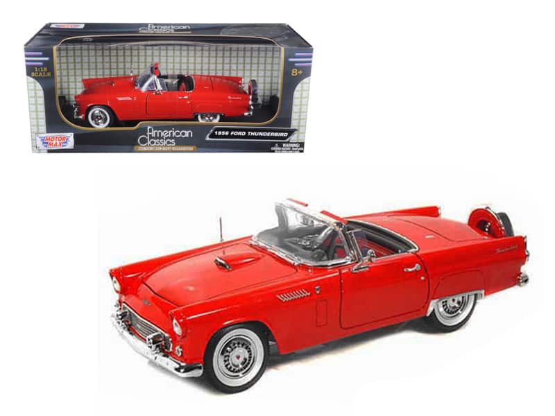 1956 Ford Thunderbird Red 1/18 Diecast Model Car by Motormax price history on PriceWatchPro