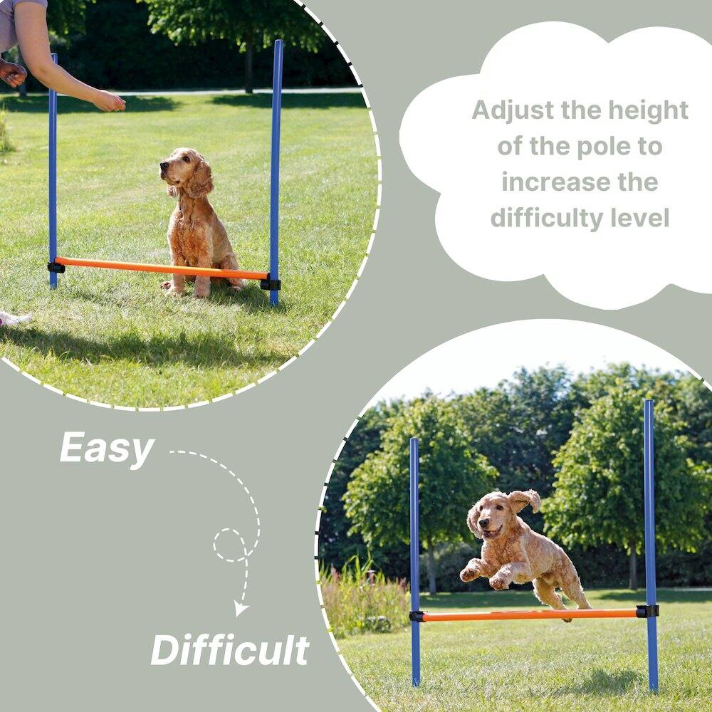 Adjust the height of the pole to increase the difficulty level

Easy  
Difficult