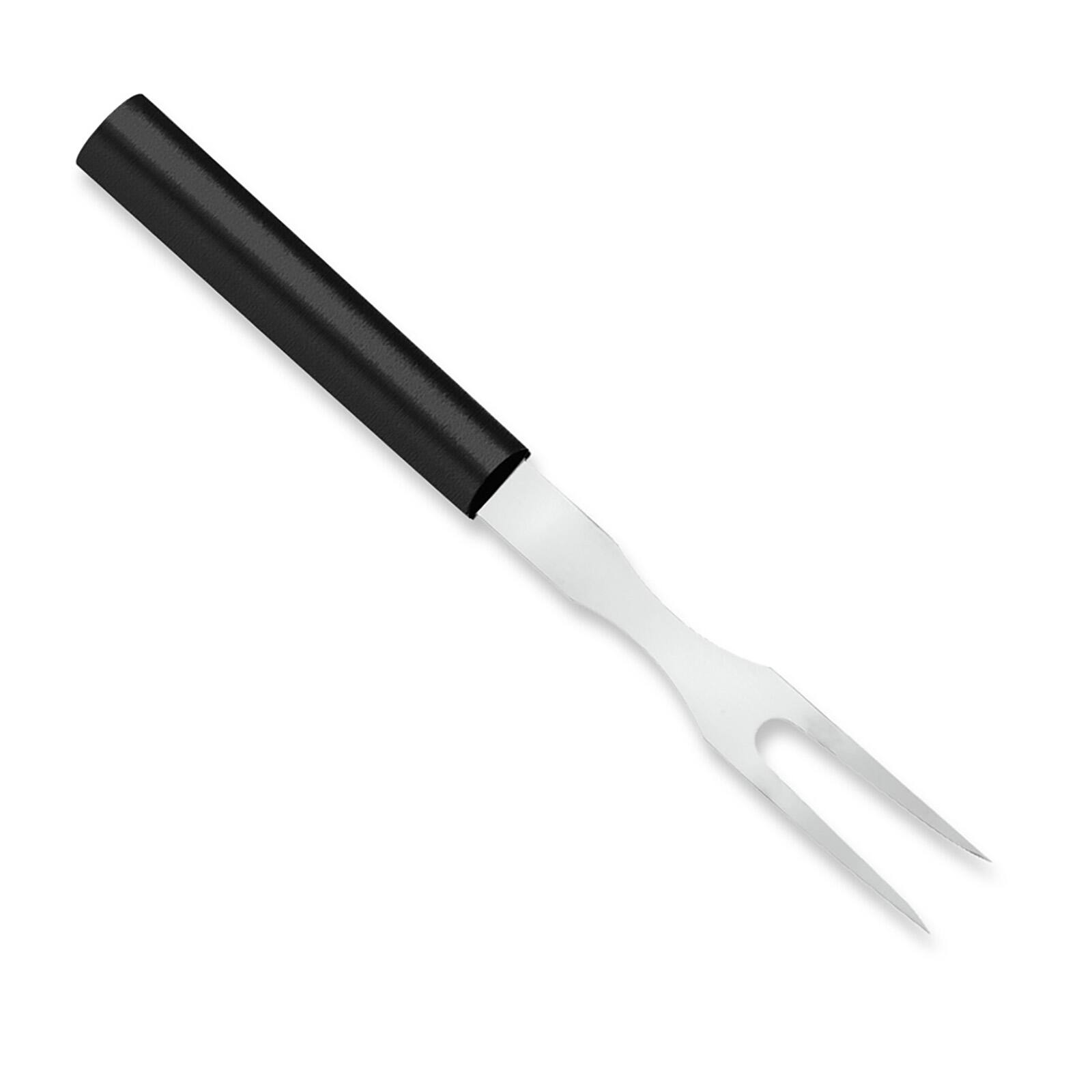 Front. Rada - Cutlery 5.125-Inch Carving Fork, Black Handle - Black.