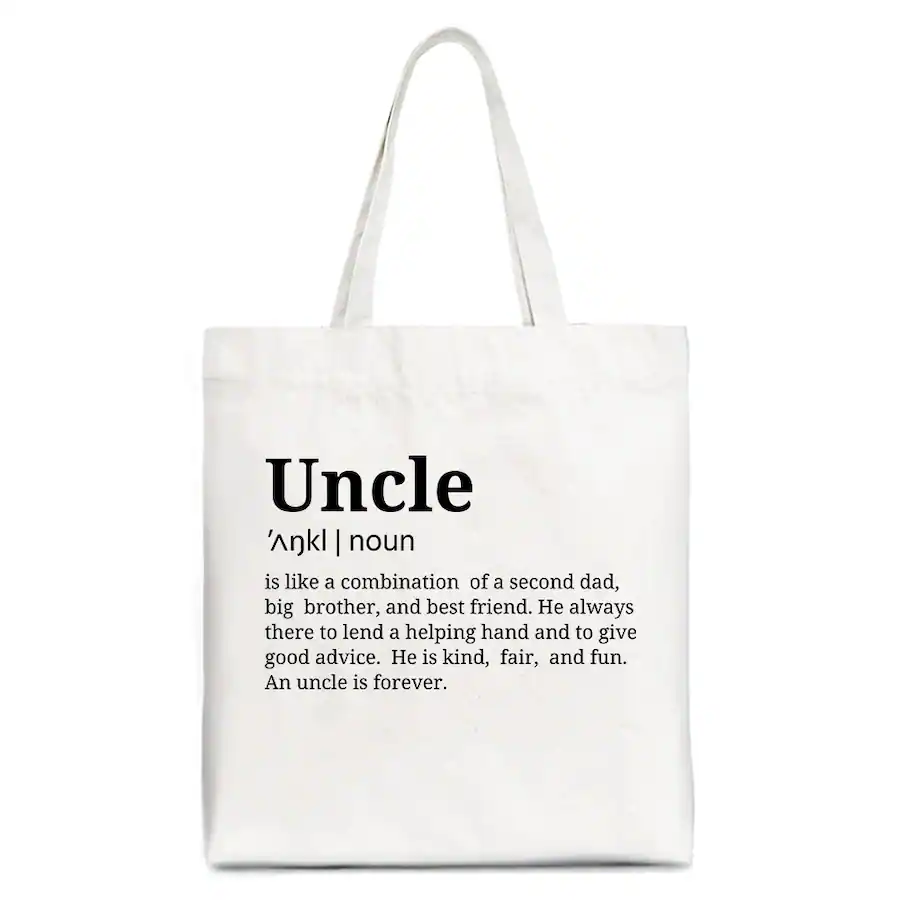 OrnamentallyYou Uncle Definition Canvas Tote Bag, Funny Family Gift ...