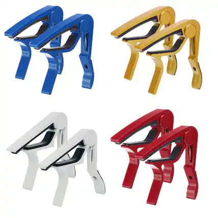 Front. 5 CORE - 5 Core Guitar Capo 8Pcs Quick Change Acoustic Electric String Clip for Banjo Mandolin Or Ukulele.