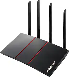 ASUS - RT-AX55 AX1800 Dual-Band Wi-Fi 6 Router - Black