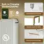 Built-in Charging Station (1500W) with 2 AC Outlets, 1 USB & 1 Type-C Port, 5V/2.1A, 4-Foot Power Cord, Anti-Tip Design & Cord Hole, Elevated Legs for Stability, Fluted Panel & Gold Handle.