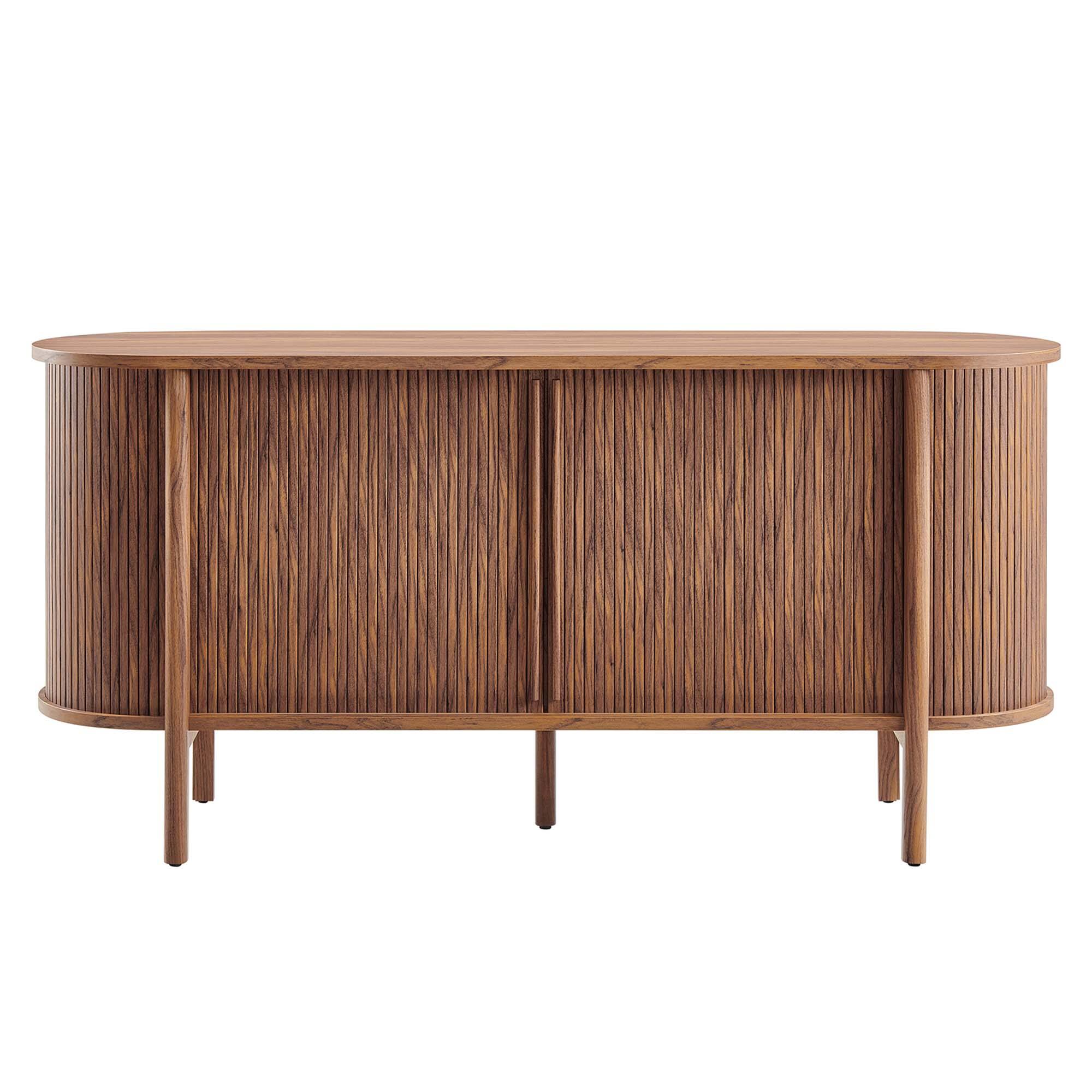 Alt View 4. Modway - Cadence 63" Curved Sideboard by Modway - Walnut.