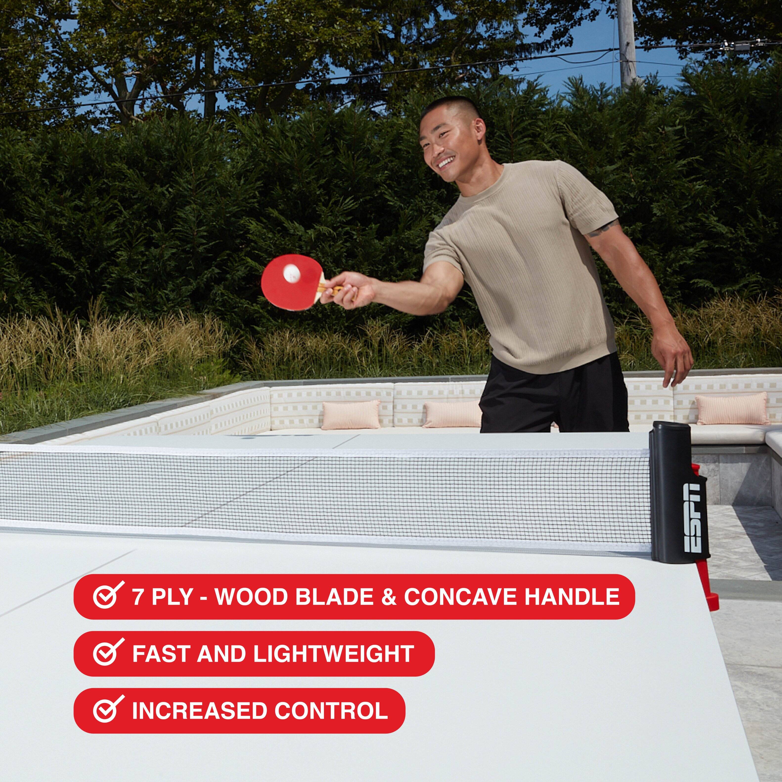 7 PLY - WOOD BLADE & CONCAVE HANDLE  
FAST AND LIGHTWEIGHT  
INCREASED CONTROL