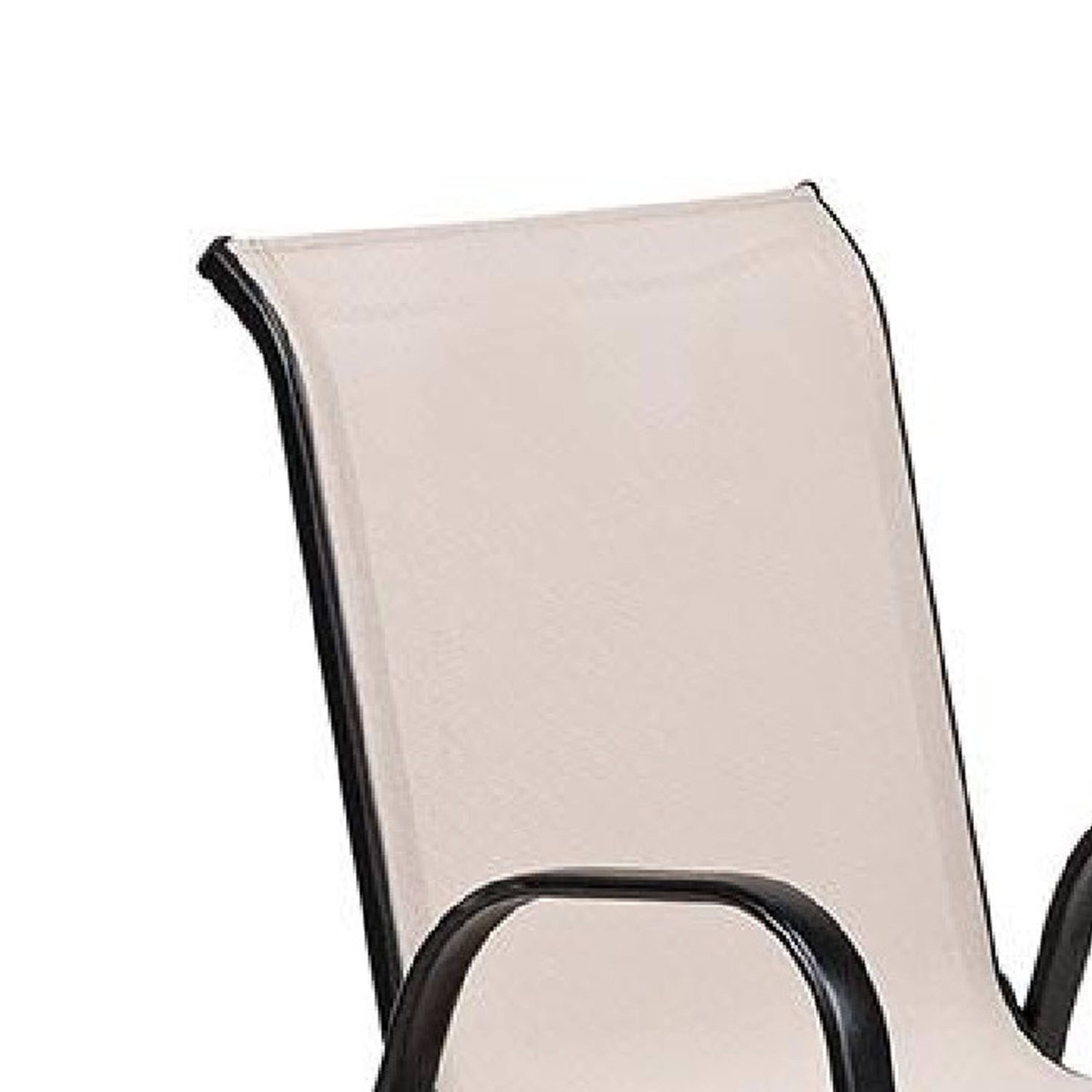 Alt View 2. Manhattan Lane - Feli Outdoor Stacking Chair Set of 2 - Beige, Black.