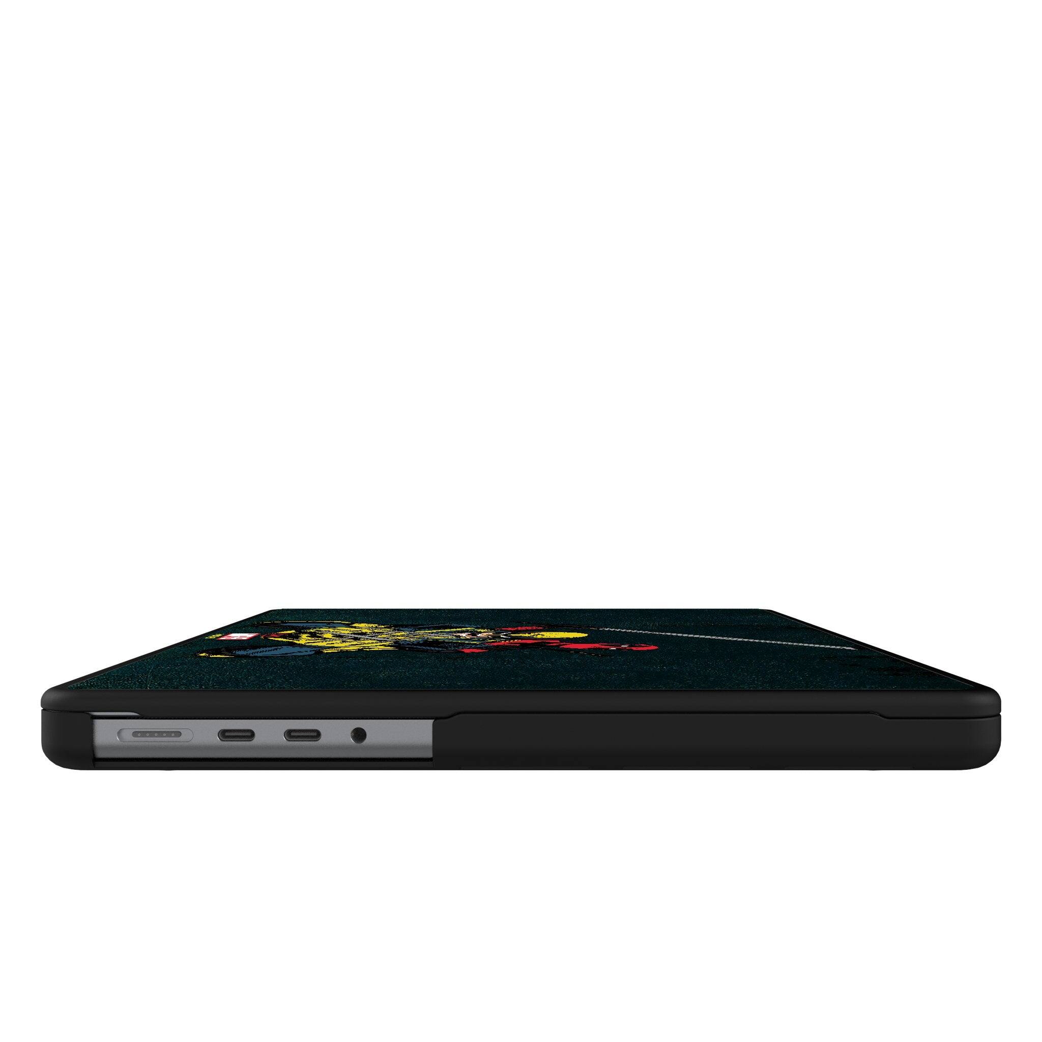 Alt View 2. Keyscaper - Marvel Badge Laptop Case - Apple MacBook Pro 14-inch (2021)/(2023) - Deadpool Wolverine 3.
