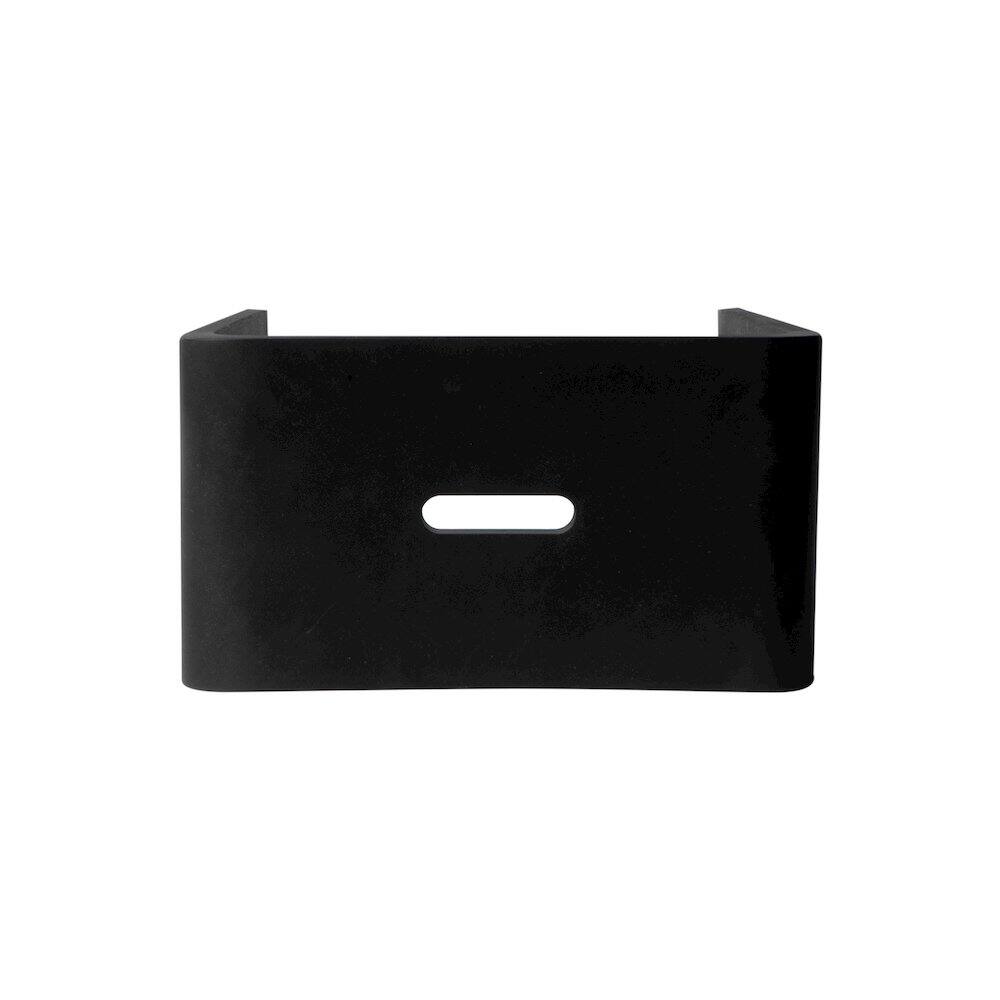 Angle. Alfi - Black Matte Solid Surface Resin Bathroom / Shower Stool - Black.