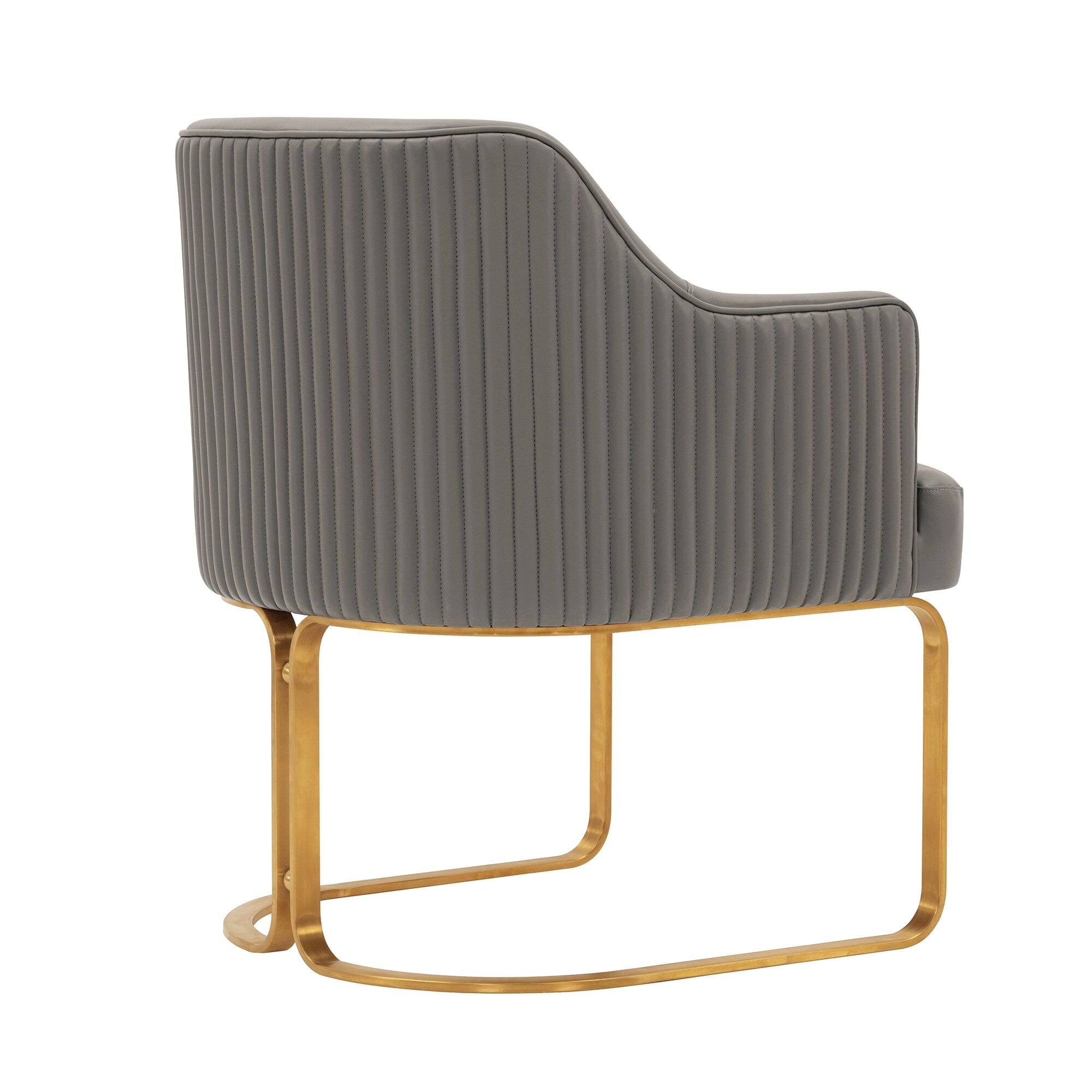 Alt View 2. Manhattan Comfort - Raya Modern Wood Vegan Leather Dining Chair - Taupe.