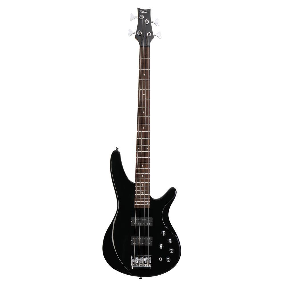 Back. Winado - 44" Electric Bass Guitar 4 Strings H-H Pickup for Student With Carry Bag.