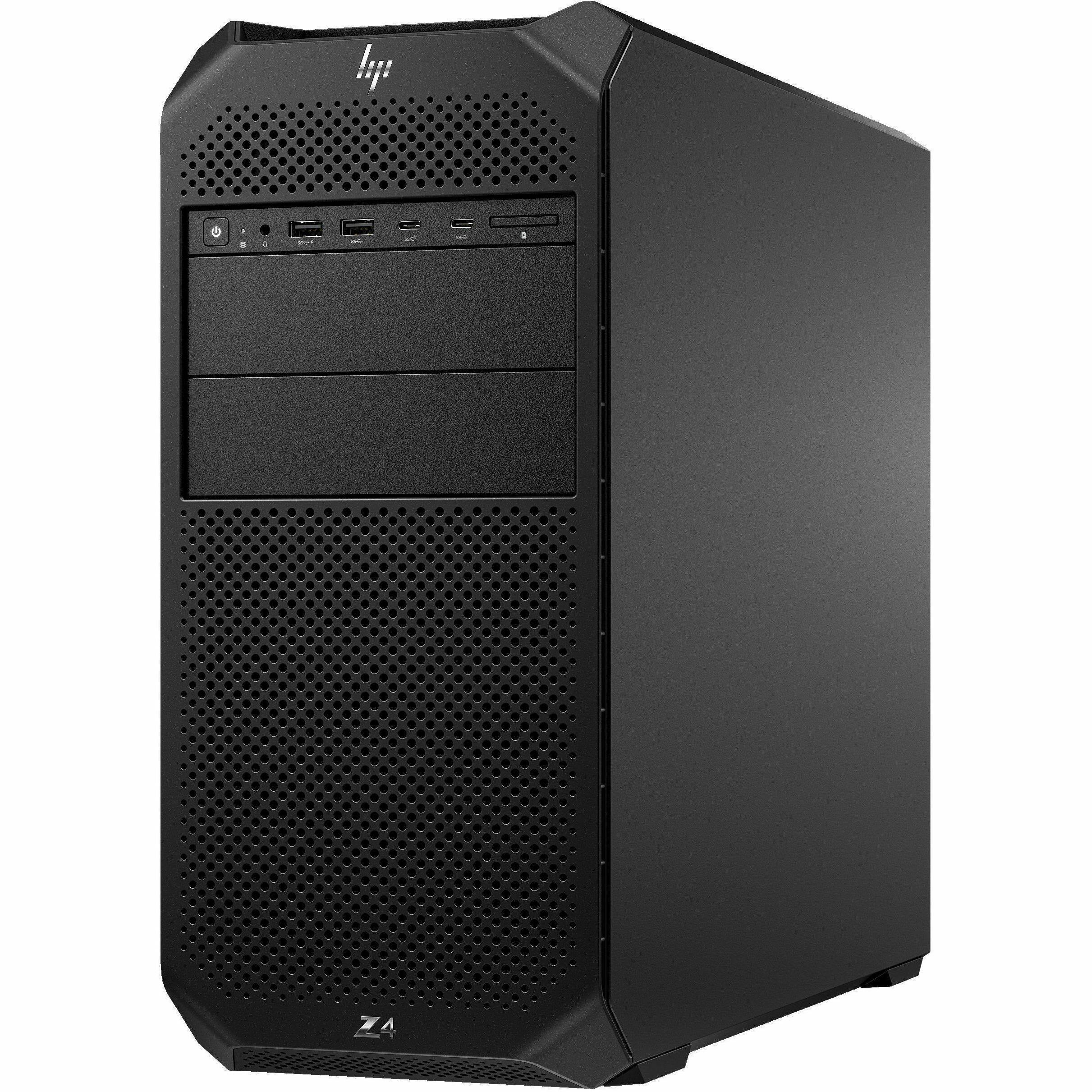 Alt View 2. HP - HP Z4 G5 Workstation - 1 Xeon w3-2423 - 16 GB - 512 GB SSD - Tower - Smart Buy - Intel W790 Chip - Windows 11 Pro - 4 GB - Black.