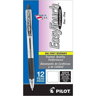 EasyTouch Retractable Fine
Made in U.S.A.
BALL POINT | BOLÍGRAFO
Trusted, Quality Performance
Desempeño de Confianza y de Calidad
12 PENS | 12 PIEZAS
32210
BLACK INK | TINTA NEGRA
PILOT