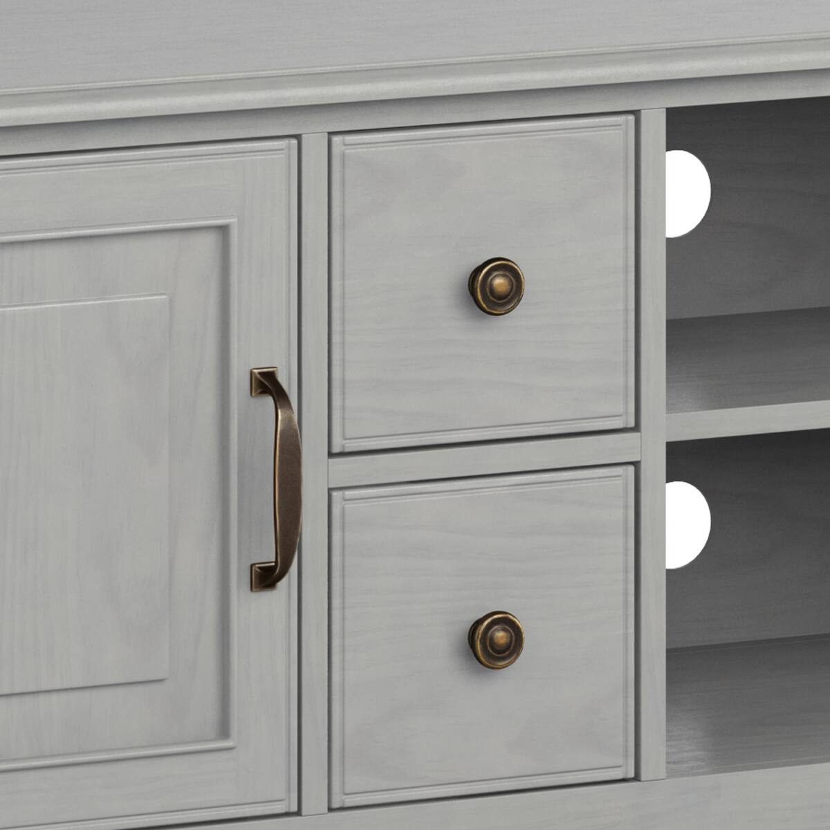 Alt View 11. Simpli Home - Draper SOLID HARDWOOD Mid Century 72 inch TV Stand in Teak Brown For TVs up to 80 inches - Teak Brown.