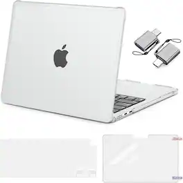 mosiso - Protective Hard Case Set for MacBook Air 13.6 inch M5 M4 M3 M2 2022-2026 with Keyboard Cover&Screen Protector&Type C - Matte Clear
