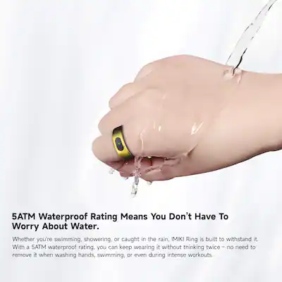 Swimming Atm To Feet IMIKI Smart Ring – Waterproof Fitness Tracker