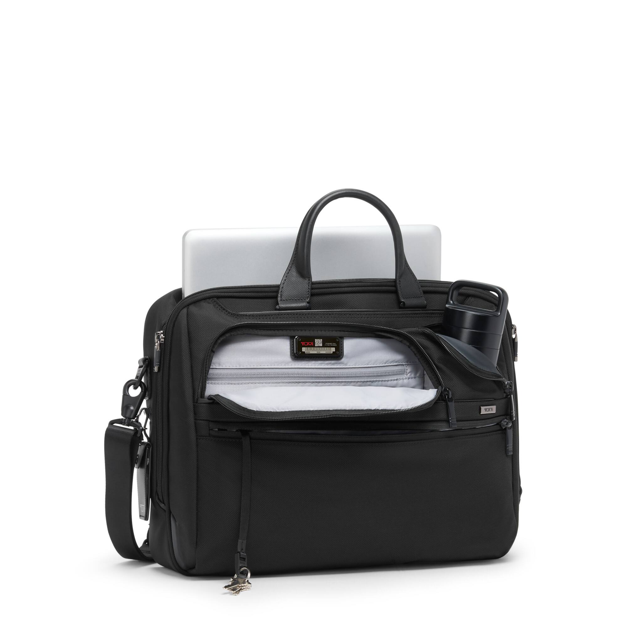 Angle. TUMI - Alpha Large Briefcase - Black.