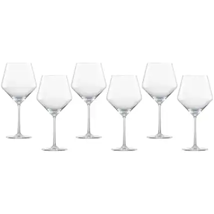 Front. Schott Zwiesel - Pure Tritan Crystal Burgundy Glass, 23.4 ounce, Set Of 6 - Transparent.