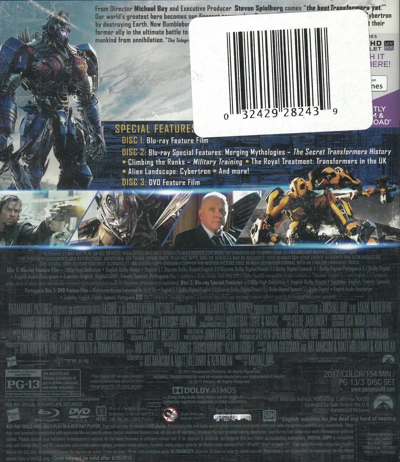 Alt View 1. Transformers: The Last Knight   - BLU-RAY.