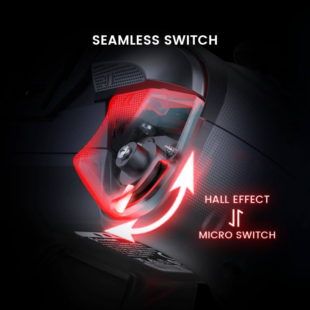 The text on the image reads "Seamless Switch Hall Effect 1L Micro Switch 86G."