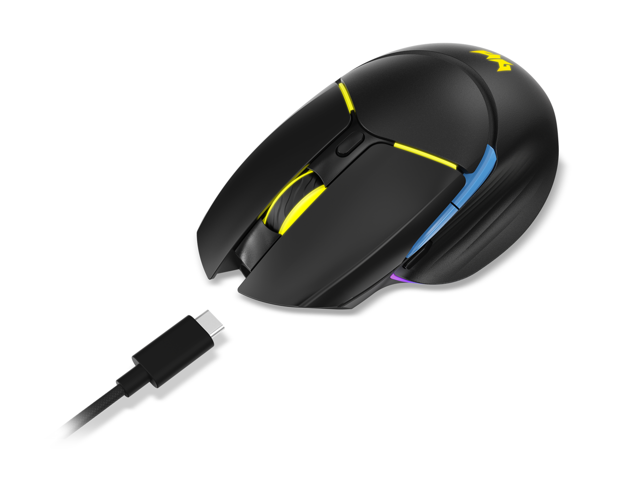 Alt View 8. Acer - Acer Predator Cestus 530 Wireless Mouse, RGB, High Precision, Adjustable DPI, Ergonomic Design - RGB.