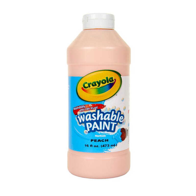 Crayola Washability - you can trust! Washable Paint Nontoxic Peach 16 fl oz. (473 mL)