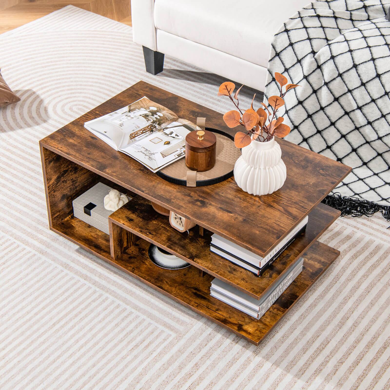 I cannot group or correct the text as it does not appear to be related to the image. The image shows a wooden coffee table with a vase of flowers on top, a stack of books, and a remote control. There is also a white couch in the background.