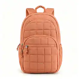 Bagsmart - College Backpack, Lightweight Bookbag with 15.6 inch Laptop Compartment, Fashion Daypack for Casual Work Commuter - Orange