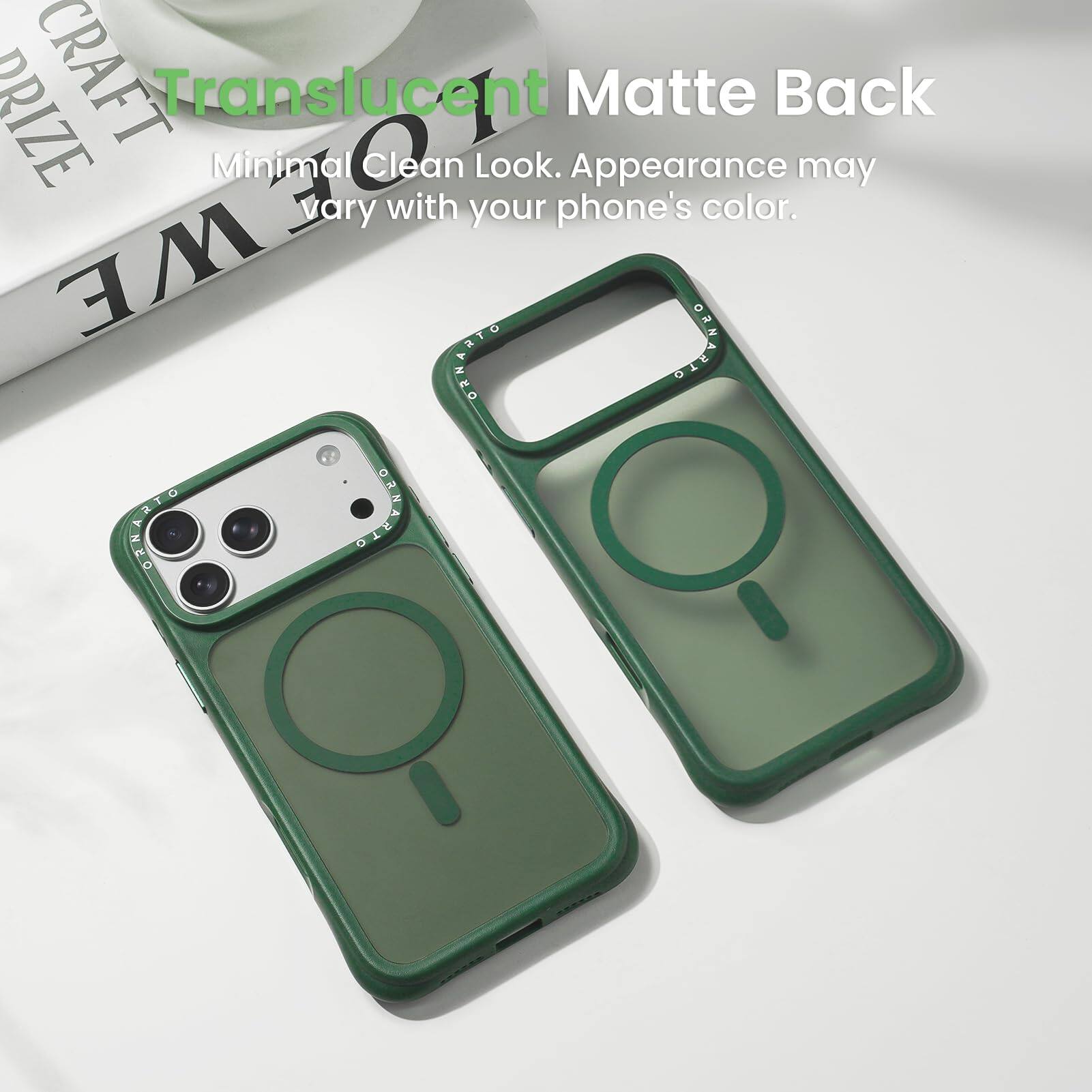 PRIZE CRAFT Translucent Minimal Clean Look. Matte Appearance Back may vary with your phone's color.