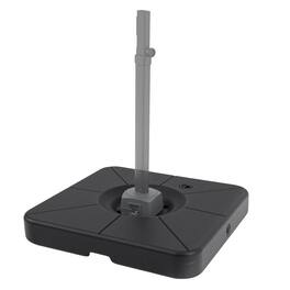 Costway - 220 LBS Water & Sand Fillable Weighted Stand with Pre-installed Cross Bracket - Black