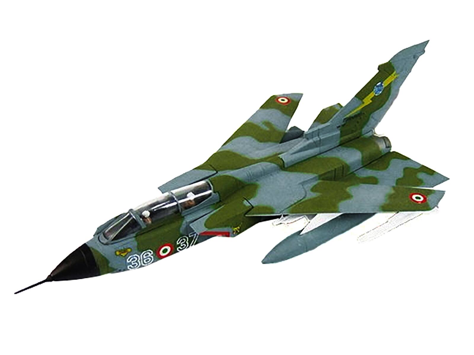 Left. Hachette Collections - Panavia Tornado IDS Aircraft 156 Gruppo 'Le Linci' 36 Stormo 1990 Italian Air Force 1/100 - Multicolor.