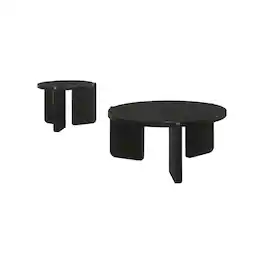 Coaster Co. of America - Cordova 2-piece Solid Wood Coffee and End Table Set - Black
