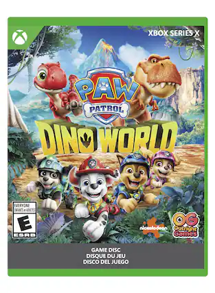 XBOX SERIES X
PAW PATROL DINO WORLD
EVERYONE ENFANTS et ADULTES E ESRB
nickelodeon
Outright Games
GAME DISC DISQUE DU JEU DISCO DEL JUEGO - RP (Rating Pending)