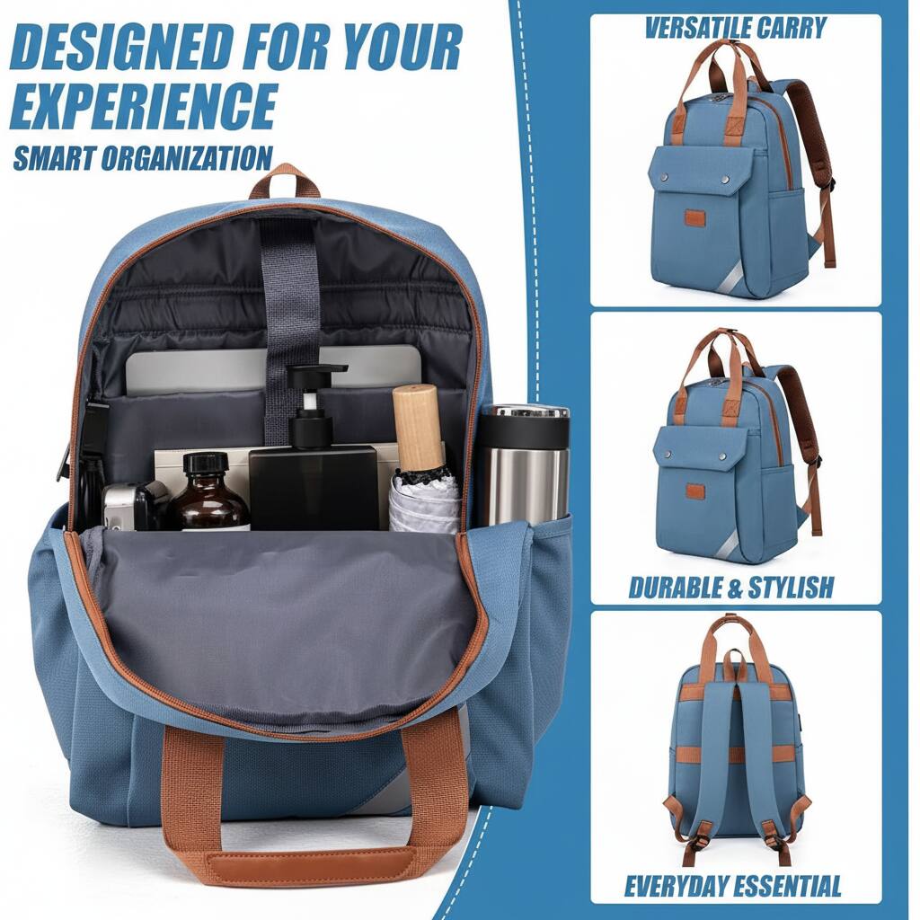 DESIGNED FOR YOUR EXPERIENCE  
SMART ORGANIZATION  

VERSATILE CARRY  

DURABLE & STYLISH  

EVERYDAY ESSENTIAL