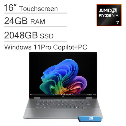 16" Touchscreen
24GB RAM
2048GB SSD
Windows 11 Pro Copilot+PC
AMD Ryzen AI 7