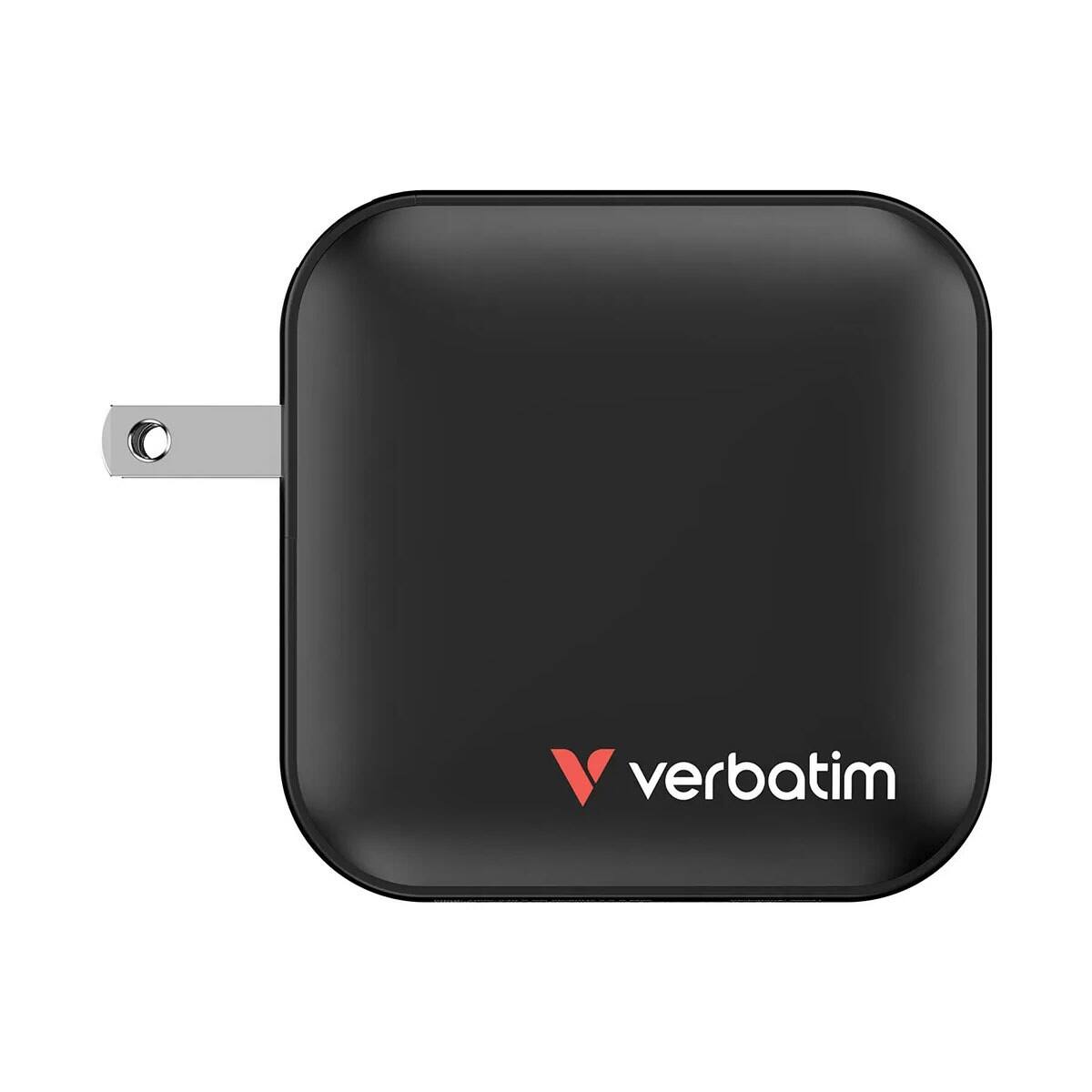 Alt View 3. Verbatim - Verbatim 100W 4-Port USB Mini GaN Wall Charger - Black.