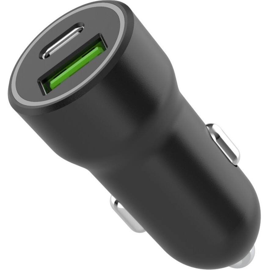 Alt View 3. 4XEM - 20W FAST CAR CHARGER 1 X USB-C 2 X USB-A WHITE - Black.