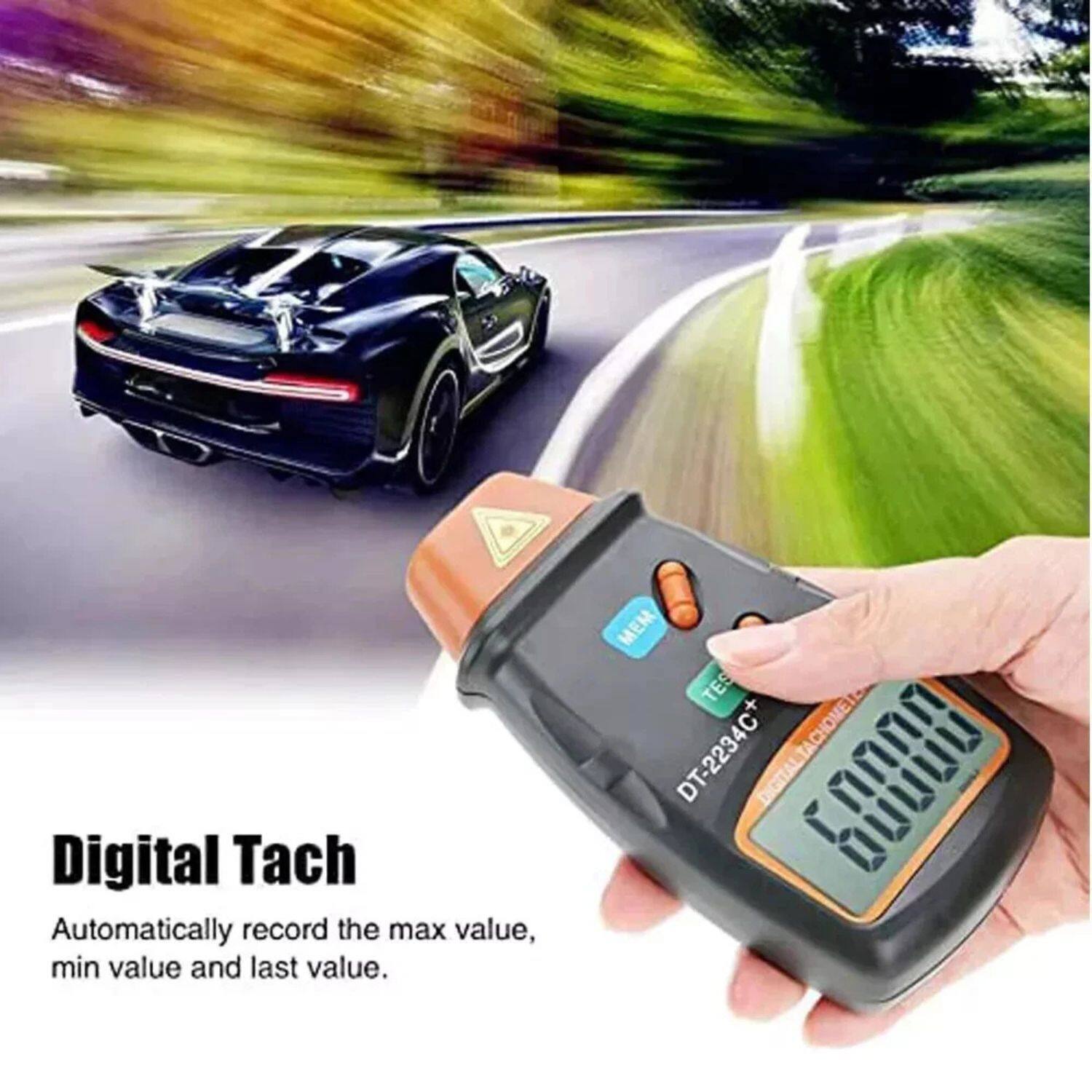 Digital Tach  
Automatically record the max value, min value and last value.  

MEM TES DT-2234C+ TACHOME DIGITAL 000NN