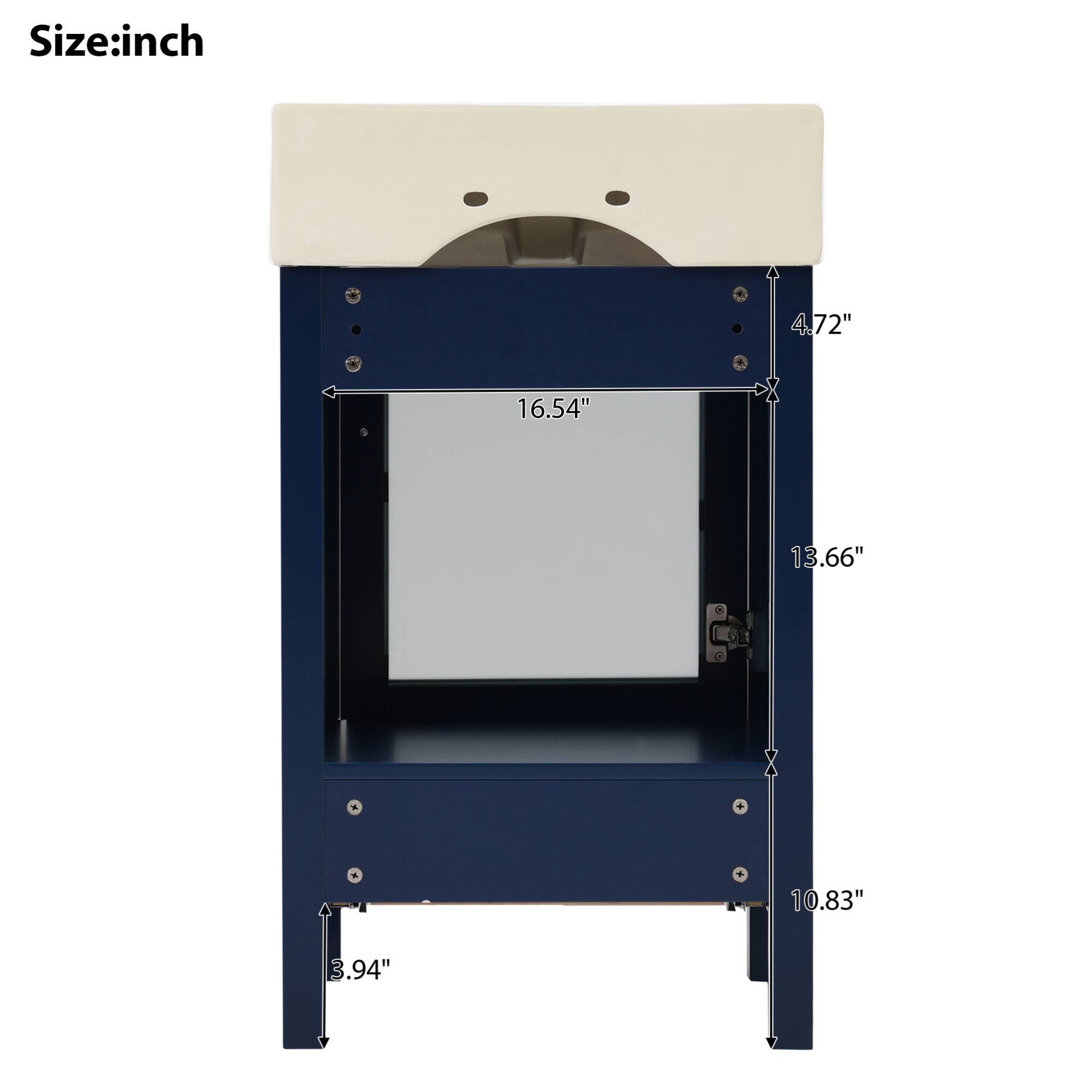 Size: inch  
16.54" x 13.66" x 10.83" x 3.94" x 4.72"