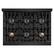 Angle. ZLINE - ZLINE 36 in. Classic Gas Rangetop with 6 Burner DuoPro Cooktop (PCRTB-36) - Black Stainless Steel.